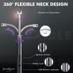 Rechargeable Electric Gas Lighter for Kitchen, Lighter for Gas Stove, Candles, Pooja, 1 Year Warranty, C-Type USB, Kitchen Tools, Multi Purpose - 360° Flexible & Windproof, Black - Image 4