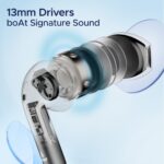 Boat Airdopes Joy, 35Hrs Battery, Fast Charge, IWP Tech, Low Latency, 2Mic ENx, Type-C Port, v5.3 Bluetooth Earbuds, TWS Ear Buds Wireless Earphones with mic(Jet Black) - Image 3