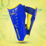 Vector X Football Shinguard with Adjustable Velcro for Boys Kids ( Blue/Yellow, Small/Medium) | for Football Games Matches, Training | Light Weight & Breathable - Image 4
