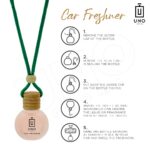 UNO AROMA Musk Car Air Freshener, 15ml, Long Lasting Hanging car perfume, Toxin-Free Oil in Glass Bottle with Wooden Diffuser, Car Accessories for fresh aroma, Last Upto-60 Days - Image 3