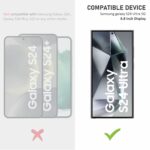 SupCares Tempered Glass for Samsung Galaxy S24 Ultra (6.8 Inch) With Installation Kit | Military-Grade Gorilla Screen Protector | Edge to Edge Coverage | Black - Image 5