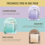 Aromahpure Gel Wink Hanging Car Perfume - Lavender, Musk, ocean | Pack of 3 | Long-Lasting Gel Based Car Air Freshener | Car Accessories | Last Up to 30 Days - Image 4