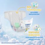 Little's Premium Baby Diapers M Size (Medium) Pants Style | 7-12 kg | 32 Count - Pack of 1 | FluffySoft Baby Diaper with Leakage Guard, Wetness Indicator & 12 Hours Absorption - Image 4
