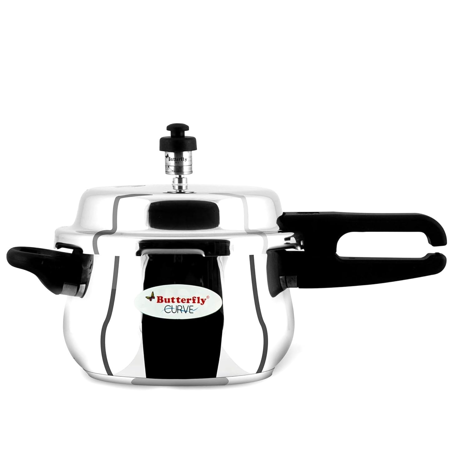 Butterfly Curve Stainless Steel Outer Lid Pressure Cooker, 3 Litre *