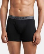 Jockey 8009 Men's Super Combed Cotton Rib Solid Boxer Brief with Ultrasoft Waistband (Pack of 3) - Image 2