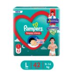 Pampers Happy Sleep Pant Style Baby Diapers, Large (L), 42 Count, 1 Pampers = 1 Night Sleep, with Anti Rash Shield, 9-14 Kg Diapers - Image 2