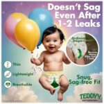 TEDDYY Baby Easy Pant Diapers Medium 74 Count (Pack of 1), 7-12 kgs, 10 hrs Leak Protection, Anti - Bacterial - Image 2