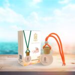 UNO AROMA Musk Car Air Freshener, 15ml, Long Lasting Hanging car perfume, Toxin-Free Oil in Glass Bottle with Wooden Diffuser, Car Accessories for fresh aroma, Last Upto-60 Days - Image 2